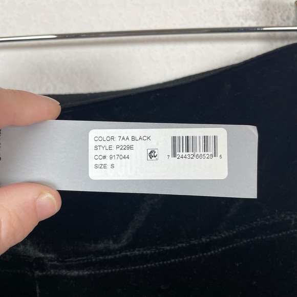 NWT Sam Edelman High Waisted Velvet Leggings in Black Size S - Picture 6 of 11